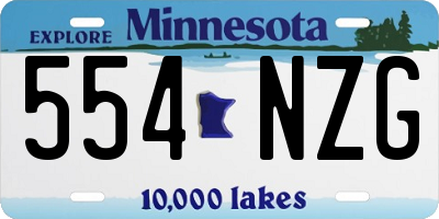 MN license plate 554NZG