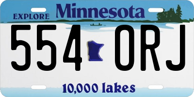 MN license plate 554ORJ