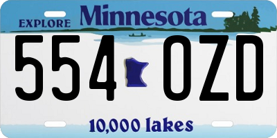 MN license plate 554OZD
