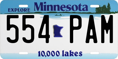 MN license plate 554PAM