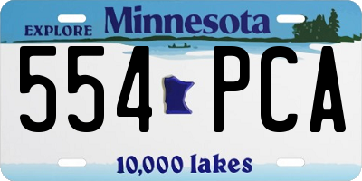 MN license plate 554PCA