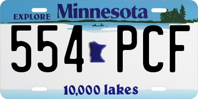 MN license plate 554PCF