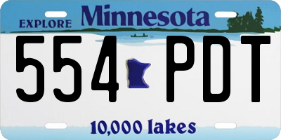 MN license plate 554PDT