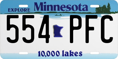 MN license plate 554PFC