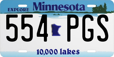 MN license plate 554PGS