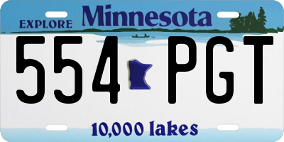 MN license plate 554PGT