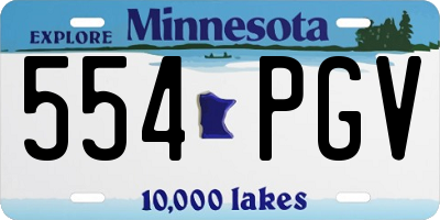 MN license plate 554PGV