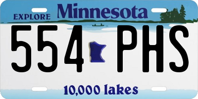 MN license plate 554PHS
