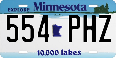 MN license plate 554PHZ
