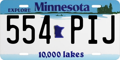 MN license plate 554PIJ