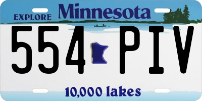 MN license plate 554PIV