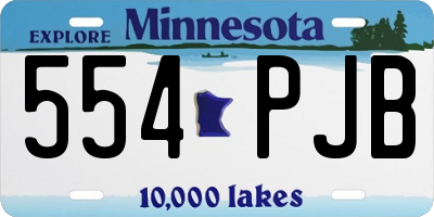 MN license plate 554PJB