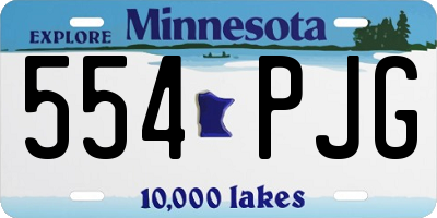 MN license plate 554PJG