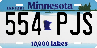 MN license plate 554PJS