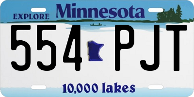 MN license plate 554PJT