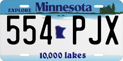 MN license plate 554PJX