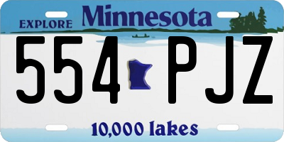 MN license plate 554PJZ