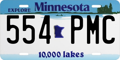 MN license plate 554PMC