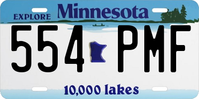 MN license plate 554PMF