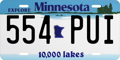 MN license plate 554PUI