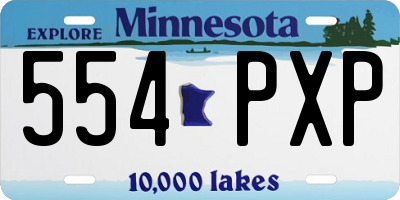 MN license plate 554PXP