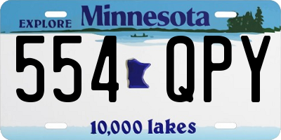 MN license plate 554QPY