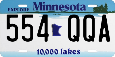 MN license plate 554QQA
