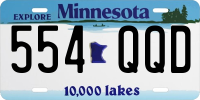 MN license plate 554QQD