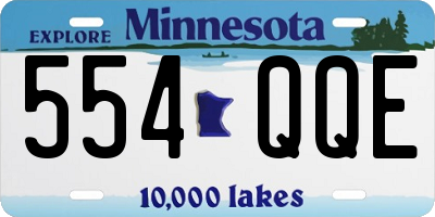 MN license plate 554QQE