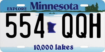 MN license plate 554QQH