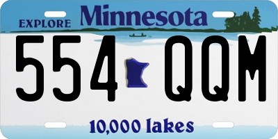 MN license plate 554QQM