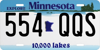 MN license plate 554QQS
