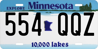 MN license plate 554QQZ