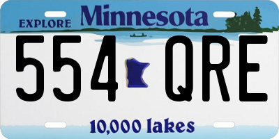 MN license plate 554QRE
