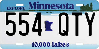 MN license plate 554QTY