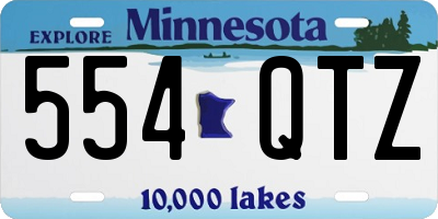 MN license plate 554QTZ