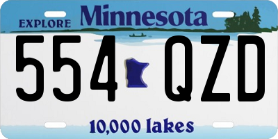 MN license plate 554QZD
