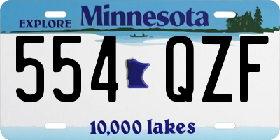MN license plate 554QZF