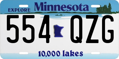 MN license plate 554QZG