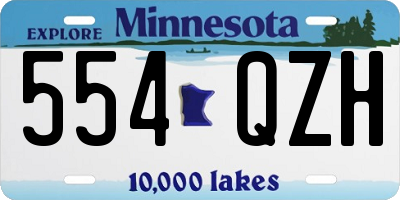 MN license plate 554QZH