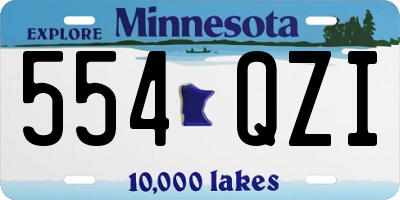 MN license plate 554QZI