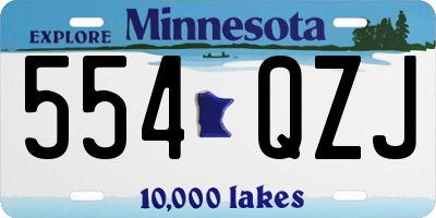 MN license plate 554QZJ