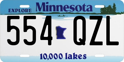 MN license plate 554QZL
