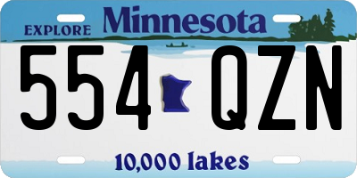 MN license plate 554QZN