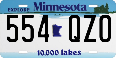 MN license plate 554QZO