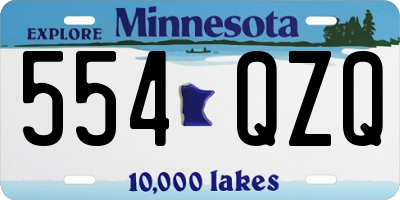 MN license plate 554QZQ