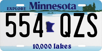 MN license plate 554QZS