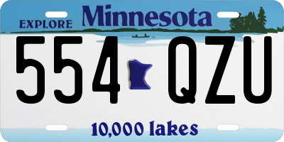 MN license plate 554QZU