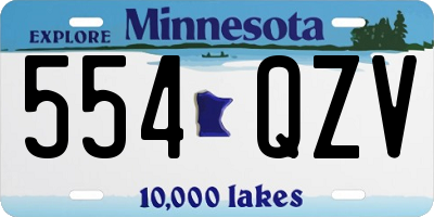 MN license plate 554QZV