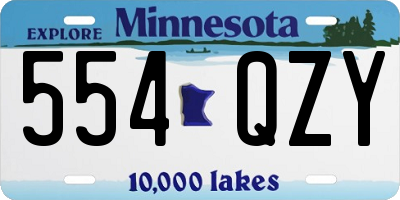 MN license plate 554QZY